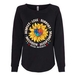 Autism Women Men Respect Love Support Autism Awareness Womens California Wash Sweatshirt