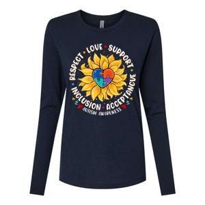 Autism Women Men Respect Love Support Autism Awareness Womens Cotton Relaxed Long Sleeve T-Shirt