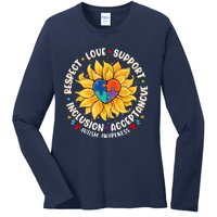 Autism Women Men Respect Love Support Autism Awareness Ladies Long Sleeve Shirt