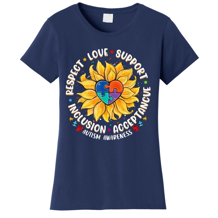 Autism Women Men Respect Love Support Autism Awareness Women's T-Shirt