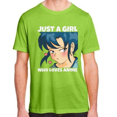 Anime Weeb Merch Forn Girls Just A Girl Who Loves Anime Adult ChromaSoft Performance T-Shirt