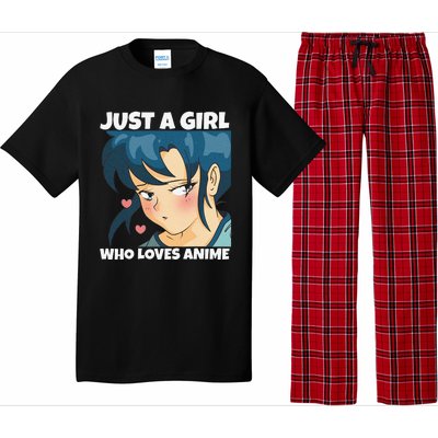 Anime Weeb Merch Forn Girls Just A Girl Who Loves Anime Pajama Set