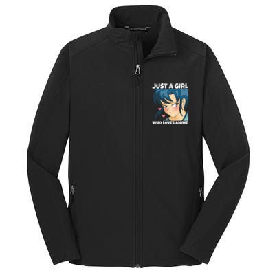 Anime Weeb Merch Forn Girls Just A Girl Who Loves Anime Core Soft Shell Jacket