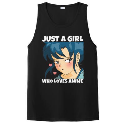 Anime Weeb Merch Forn Girls Just A Girl Who Loves Anime PosiCharge Competitor Tank