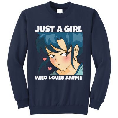 Anime Weeb Merch Forn Girls Just A Girl Who Loves Anime Sweatshirt