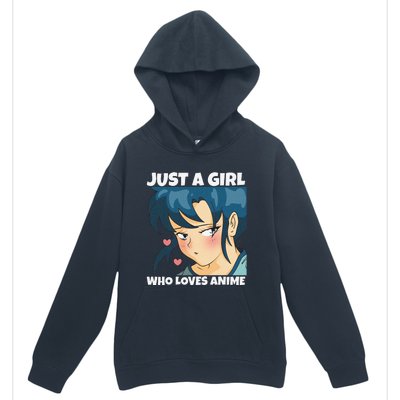 Anime Weeb Merch Forn Girls Just A Girl Who Loves Anime Urban Pullover Hoodie