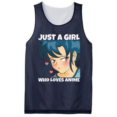 Anime Weeb Merch Forn Girls Just A Girl Who Loves Anime Mesh Reversible Basketball Jersey Tank