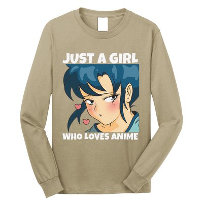 Anime Weeb Merch Forn Girls Just A Girl Who Loves Anime Long Sleeve Shirt