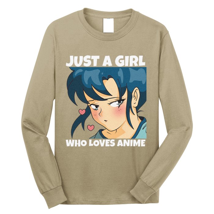 Anime Weeb Merch Forn Girls Just A Girl Who Loves Anime Long Sleeve Shirt