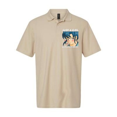 Anime Weeb Merch Forn Girls Just A Girl Who Loves Anime Softstyle Adult Sport Polo