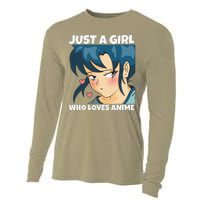 Anime Weeb Merch Forn Girls Just A Girl Who Loves Anime Cooling Performance Long Sleeve Crew