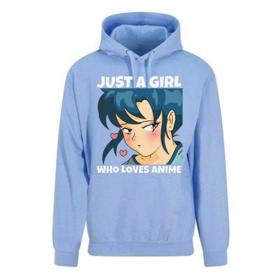 Anime Weeb Merch Forn Girls Just A Girl Who Loves Anime Unisex Surf Hoodie