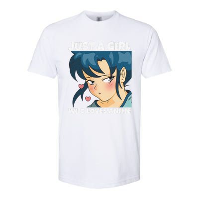 Anime Weeb Merch Forn Girls Just A Girl Who Loves Anime Softstyle CVC T-Shirt