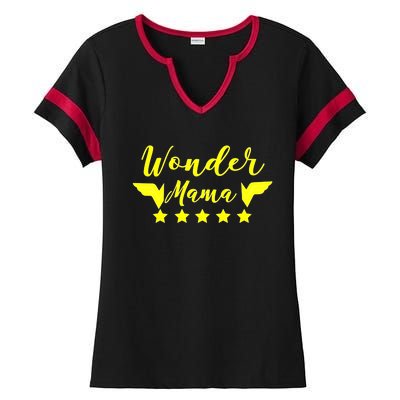 Aneisha Wonder Mama Mom Life Gift For Mothers Meaningful Gift Ladies Halftime Notch Neck Tee