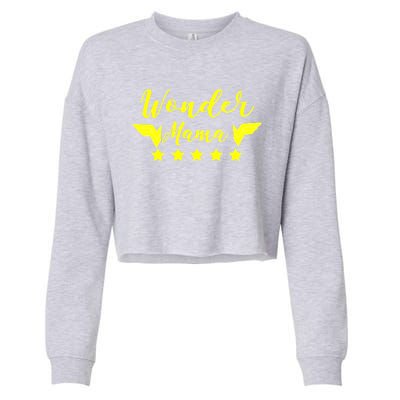 Aneisha Wonder Mama Mom Life Gift For Mothers Meaningful Gift Cropped Pullover Crew