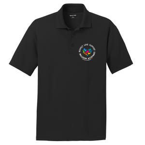 Autism Women Men Respect Love Support Autism Awareness PosiCharge RacerMesh Polo