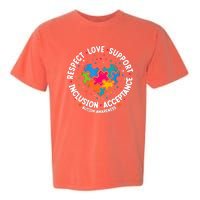 Autism Women Men Respect Love Support Autism Awareness Garment-Dyed Heavyweight T-Shirt