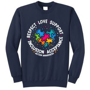 Autism Women Men Respect Love Support Autism Awareness Sweatshirt