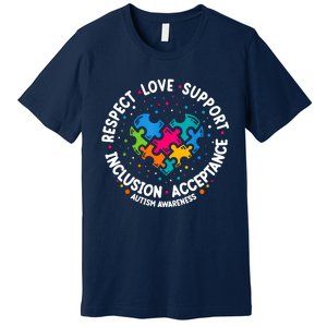 Autism Women Men Respect Love Support Autism Awareness Premium T-Shirt