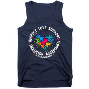 Autism Women Men Respect Love Support Autism Awareness Tank Top