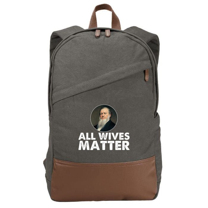 All Wives Matter Joseph Smith Polygamy Ex Mormon Lds Meme Cotton Canvas Backpack
