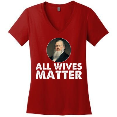All Wives Matter Joseph Smith Polygamy Ex Mormon Lds Meme Women's V-Neck T-Shirt