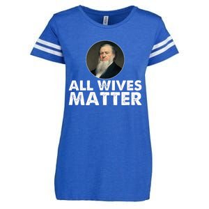 All Wives Matter Joseph Smith Polygamy Ex Mormon Lds Meme Enza Ladies Jersey Football T-Shirt