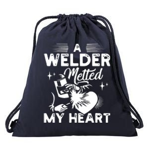 A Welder Melted My Heart Funny Gift For Wife Girlfriend Drawstring Bag