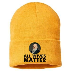 All Wives Matter Joseph Smith Polygamy Ex Mormon Lds Meme Sustainable Knit Beanie