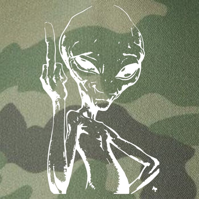 Alien With Middle Finger Legacy Tie Dye Trucker Hat