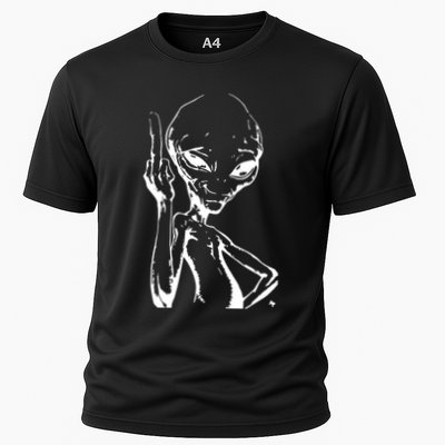 Alien With Middle Finger Performance Shirt