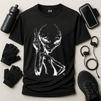 Alien With Middle Finger Performance Shirt
