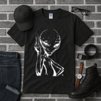 Alien With Middle Finger Tall T-Shirt