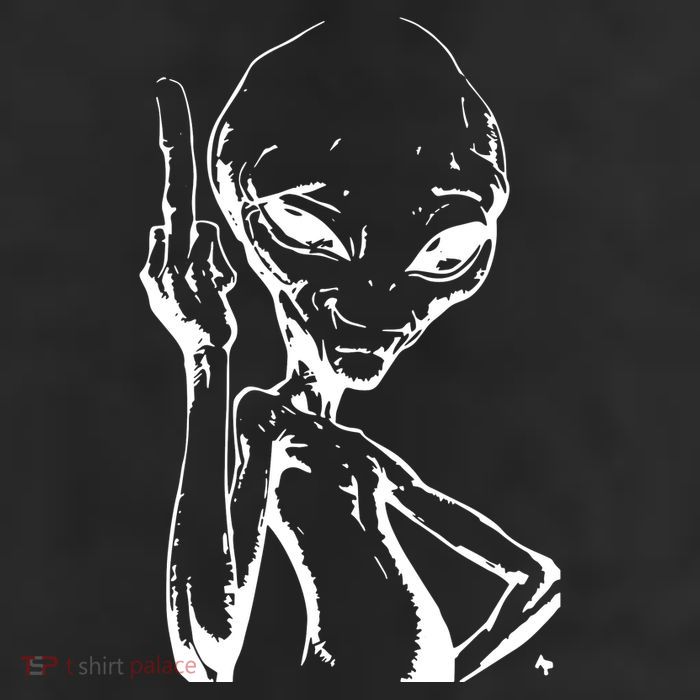 Alien With Middle Finger Beanie