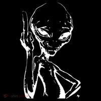 Alien With Middle Finger Sustainable Beanie