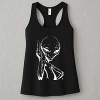 Alien With Middle Finger Womens Tank Top
