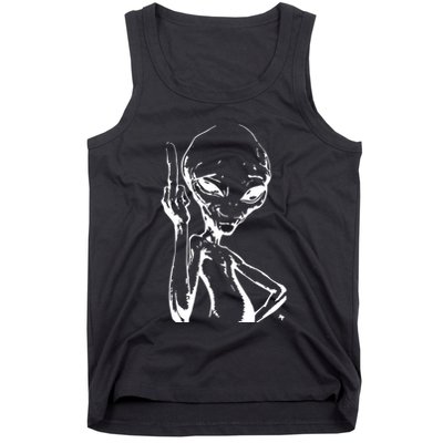 Alien With Middle Finger Tank Top