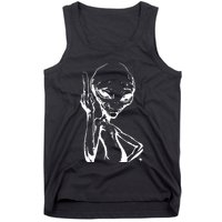 Alien With Middle Finger Tank Top