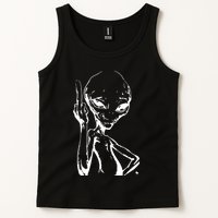 Alien With Middle Finger Tank Top