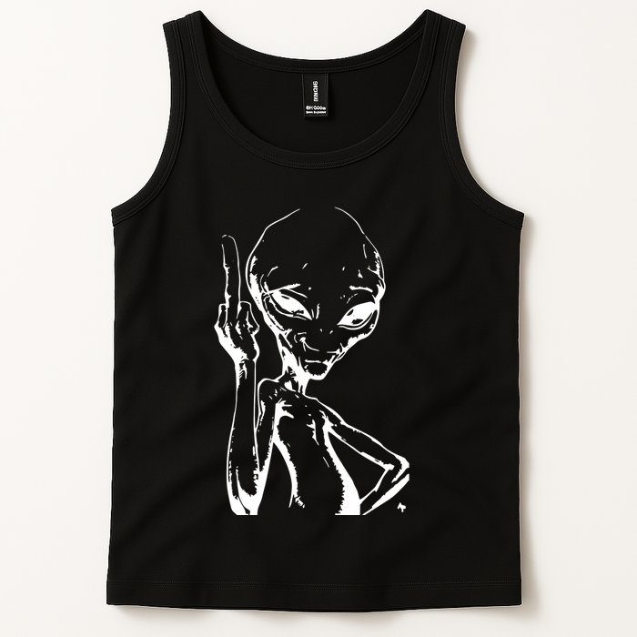 Alien With Middle Finger Tank Top