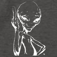 Alien With Middle Finger Vector Backpack