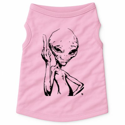 Alien With Middle Finger Doggie Tank