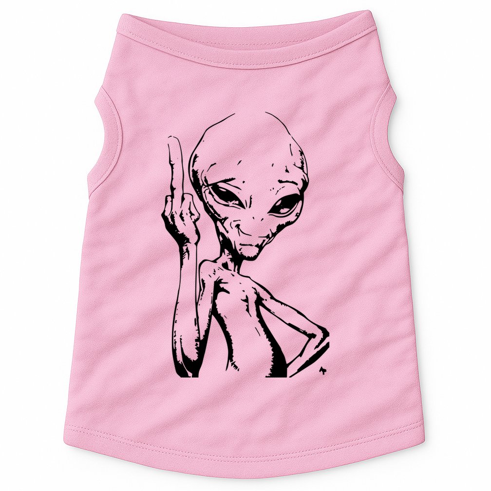 Alien With Middle Finger Doggie Tank