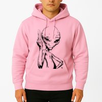 Alien With Middle Finger Hoodie