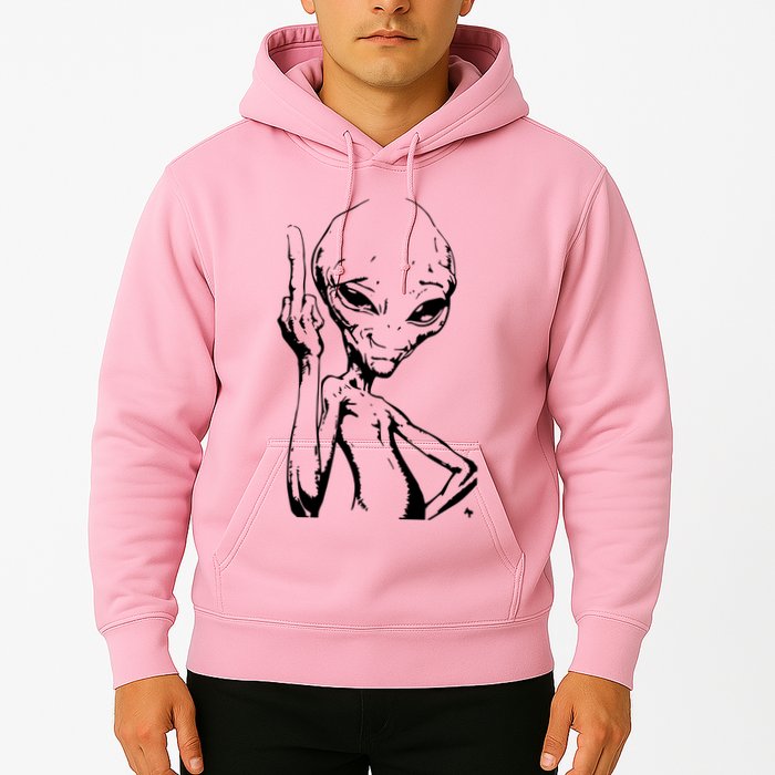 Alien With Middle Finger Hoodie