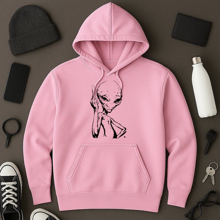 Alien With Middle Finger Hoodie