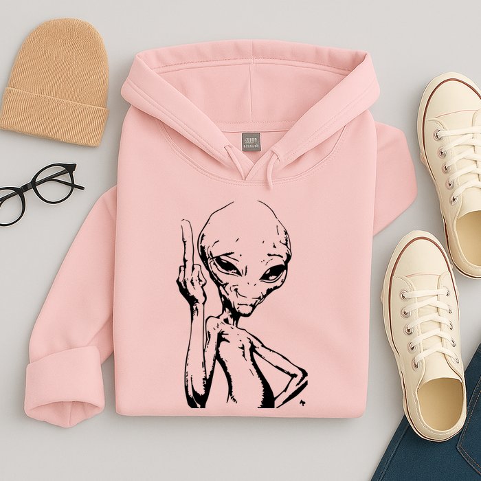 Alien With Middle Finger Hoodie