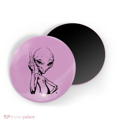 Alien With Middle Finger Magnet