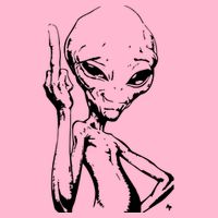 Alien With Middle Finger Baby Bodysuit