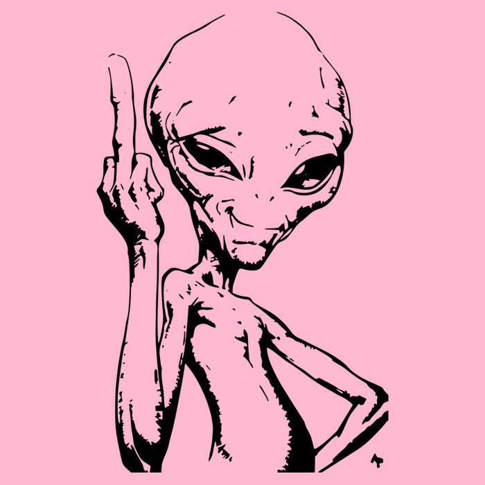 Alien With Middle Finger Toddler Hoodie